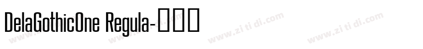 DelaGothicOne Regula字体转换